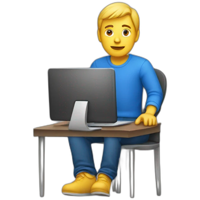 Personne qui joue sur un PC emoji
