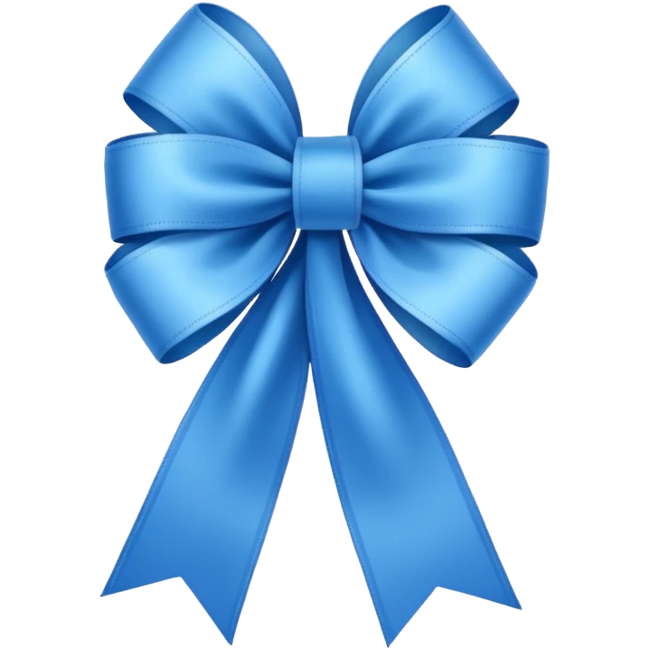 fiocco blu  emoji
