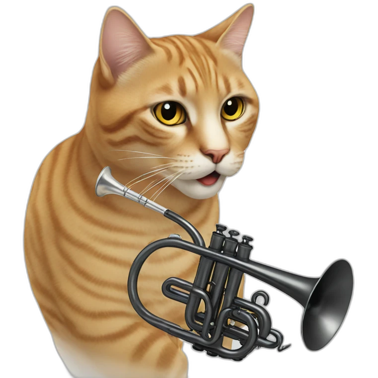 Cat met trompet emoji