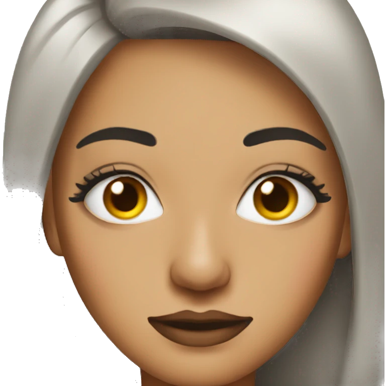 Woman wearing too much eye liner emoji