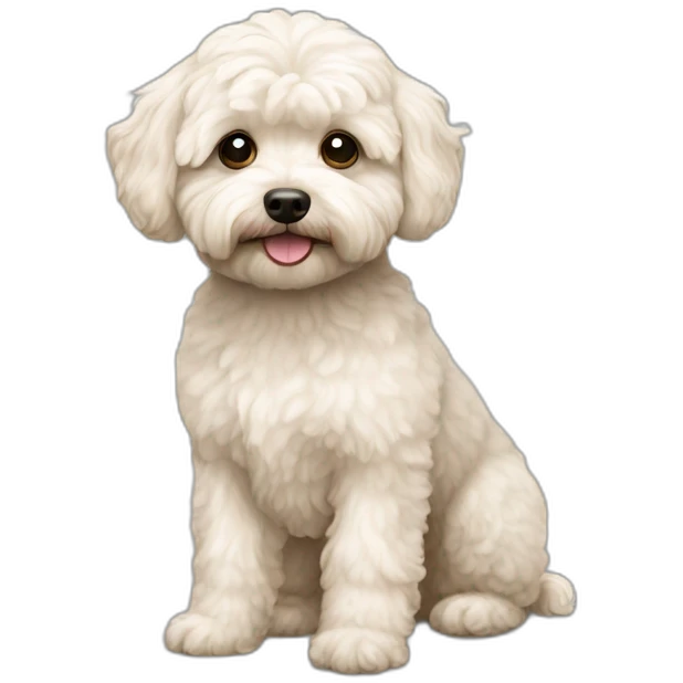 Dog maltipoo emoji
