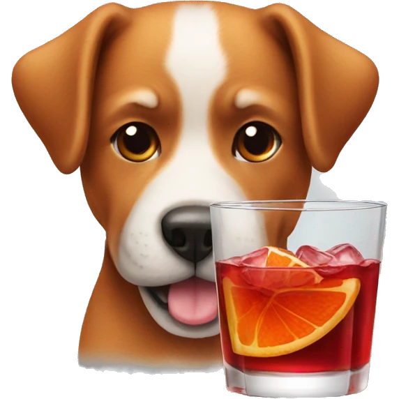 dog with negroni emoji
