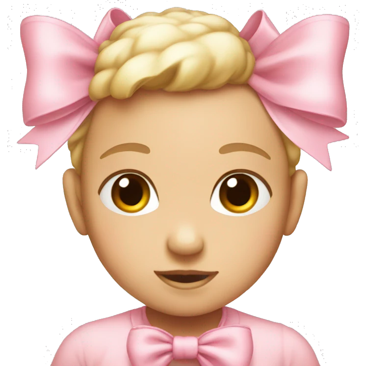 baby pink bow emoji