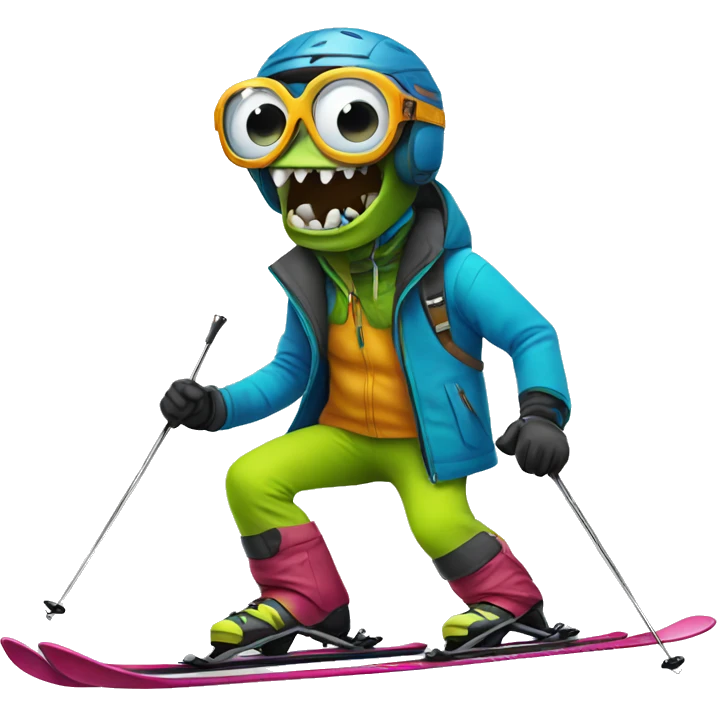Ski monster  emoji