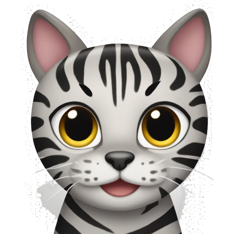 Zebra cat emoji