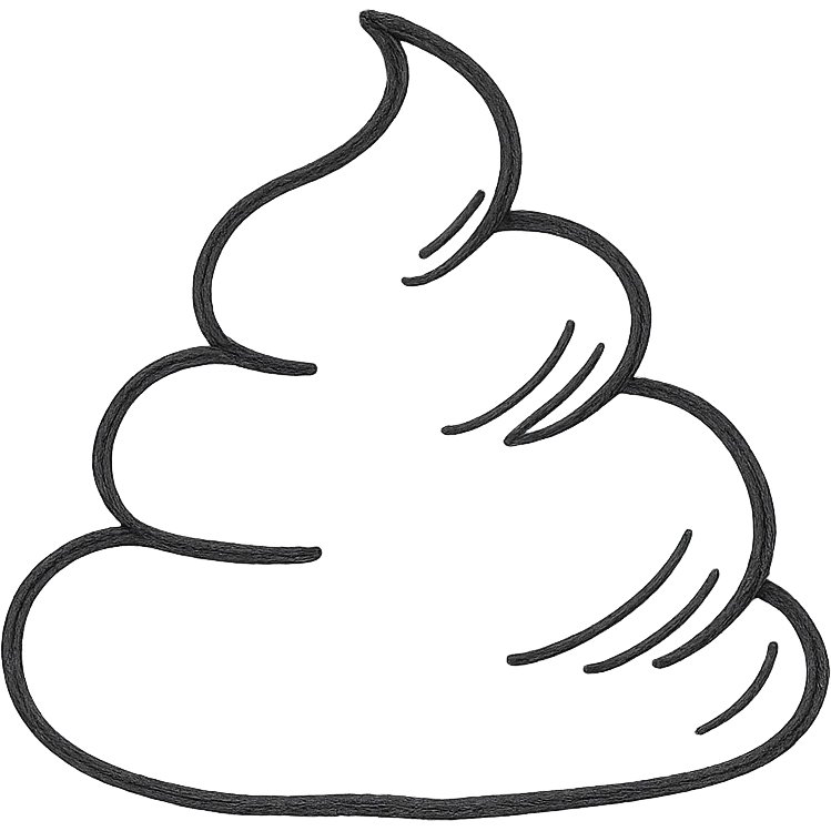 poop hand drawn emoji