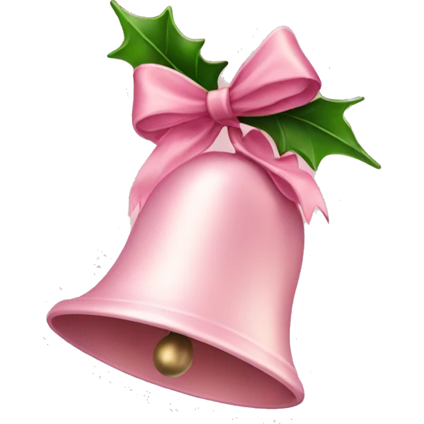 Light pink Christmas bells emoji