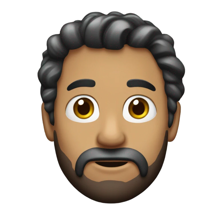 Un moreno con rizos emoji