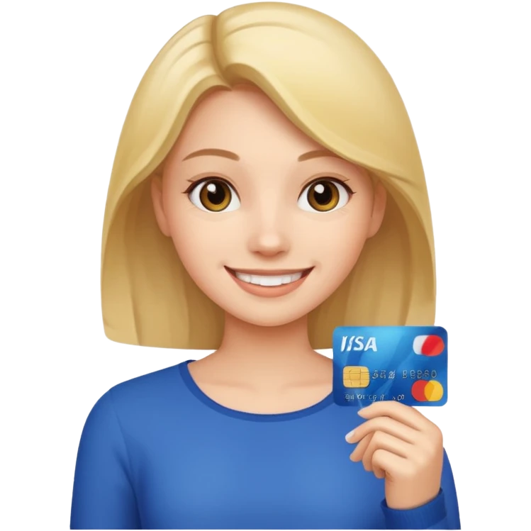 girl with credit card emoji