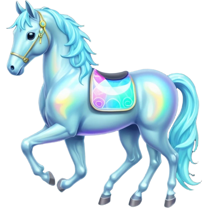 Sci fi Horse, fully holograms emoji