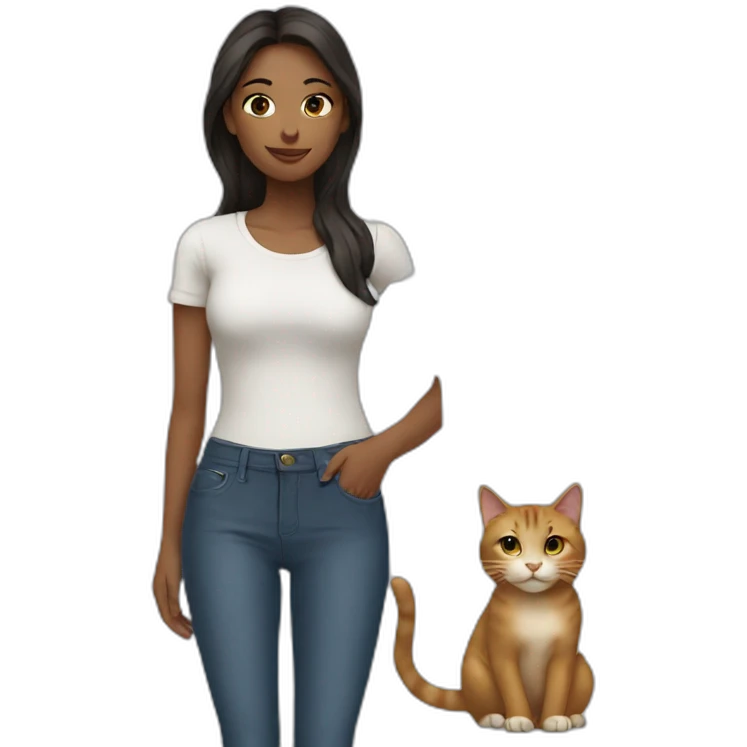 Women with cat emoji