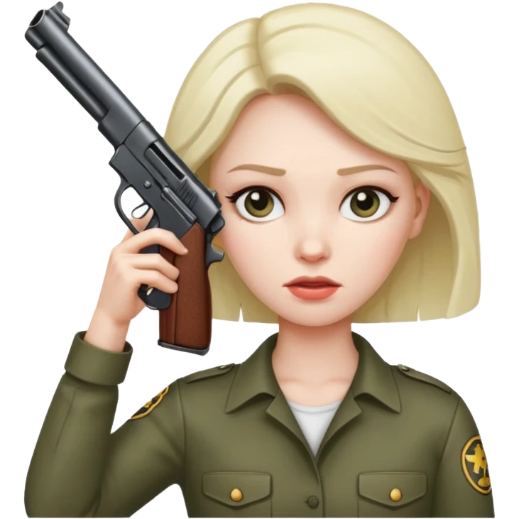 Woman holding gun to her head emoji