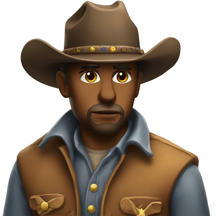 Pensive cowboy  emoji