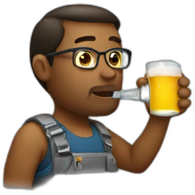 programmer drinking a emoji