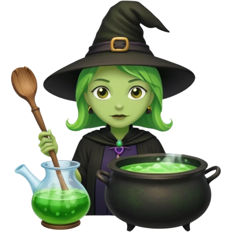green witch cooking potion emoji