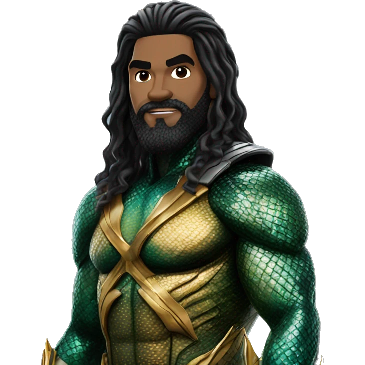 black hair aquaman emoji