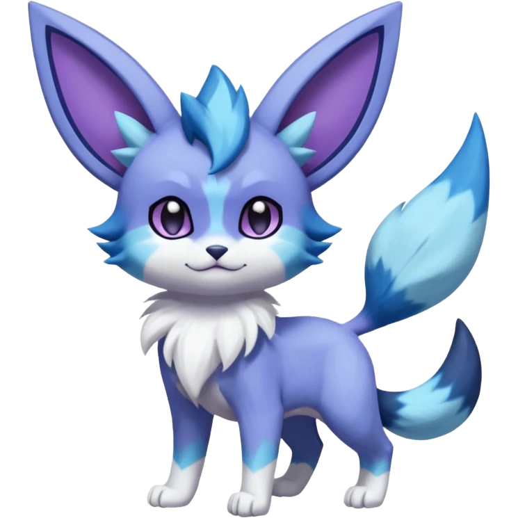 Glaceon-Purrloin-Meowstic-Fakémon-hybrid-creature (full body)  emoji