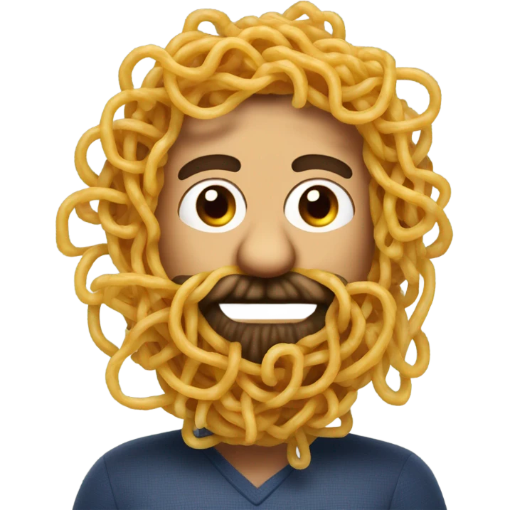 Beard made from spaghetti  emoji