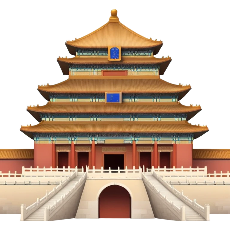 Forbidden City Beijing with soft subtle colors, not vivid emoji