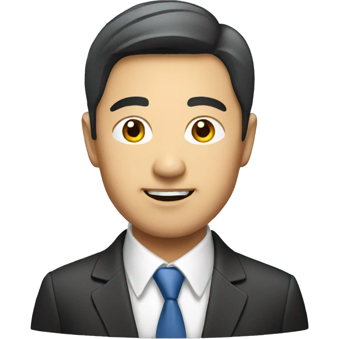 asian face businessman emoji