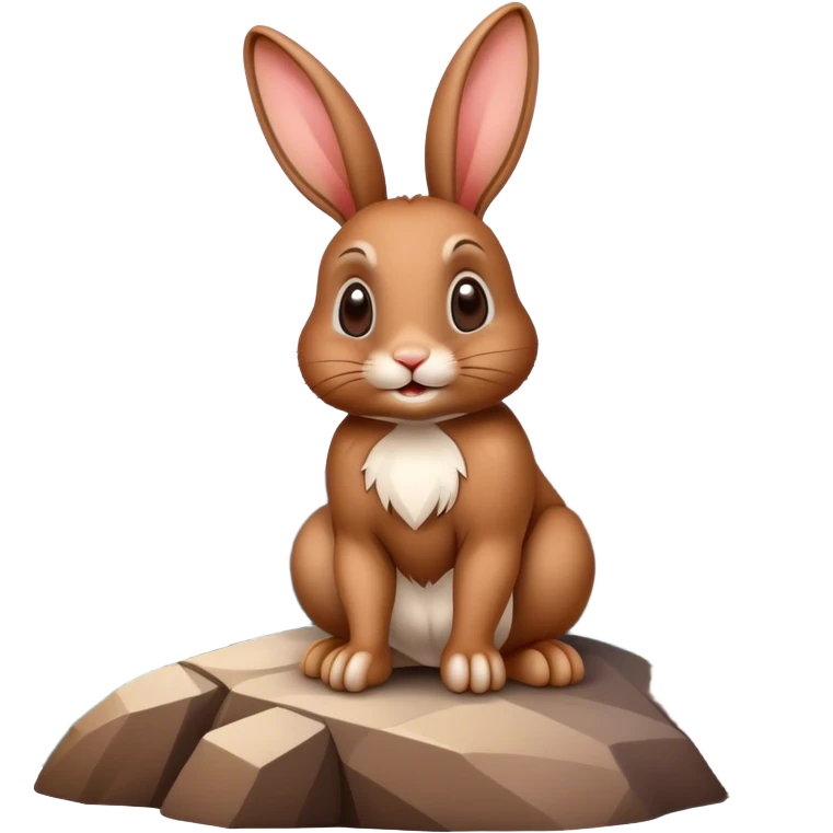 Rabbit on a mountain emoji