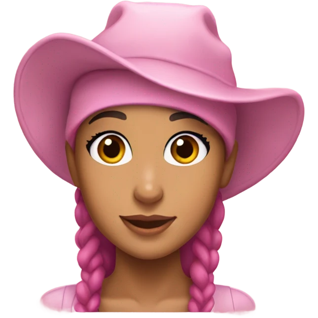 Ariana grande with a pink hat emoji