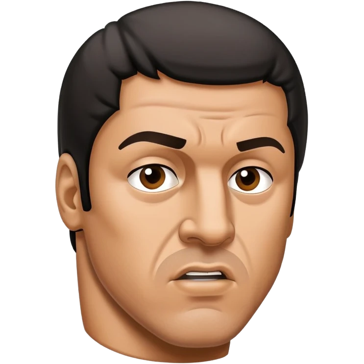 Rocky balboa confidently striking a blow emoji