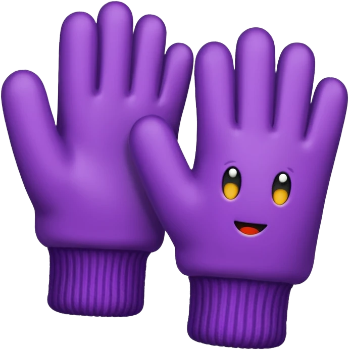 Fuzzy Gloves,colorful emoji