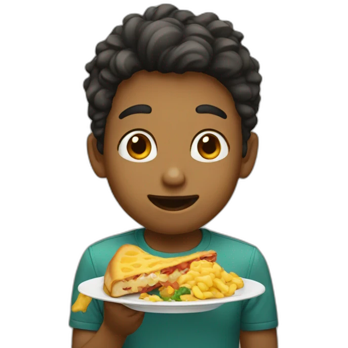 boy eat food emoji