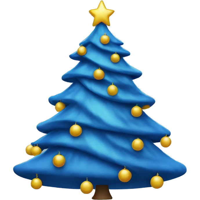 Blue Christmas tree emoji