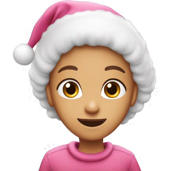 Pink christmas emoji