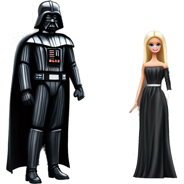 Darth Vader and Barbie’s very dusty old disturbing disgusting ghostly haunted horror dream house mansion  emoji