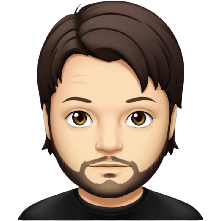 Bam Margera with dark brown hair emoji