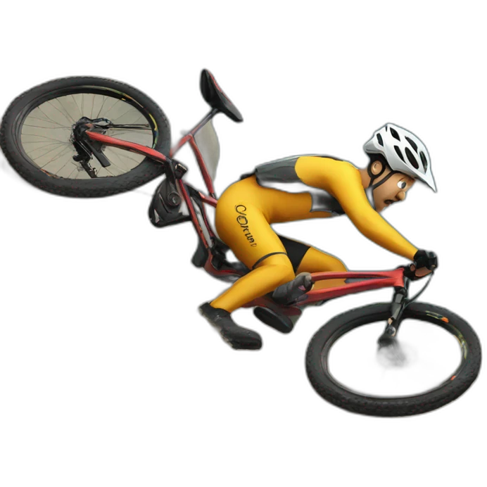 Mountain bike crash emoji