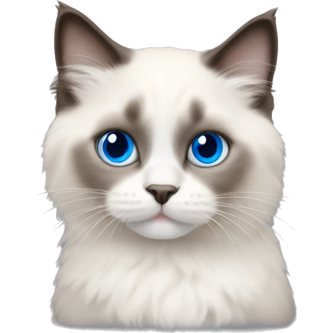 Ragdoll kitten with blue eyes emoji