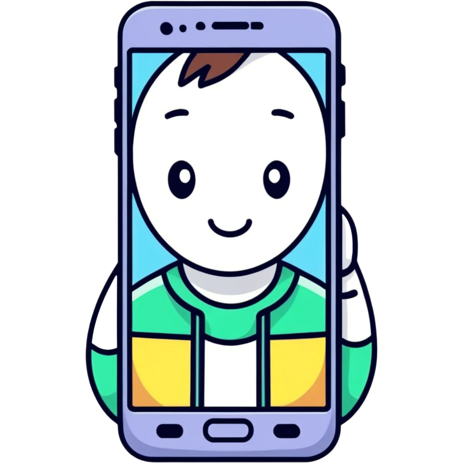 Smartphone in hand, color 4D0013 emoji