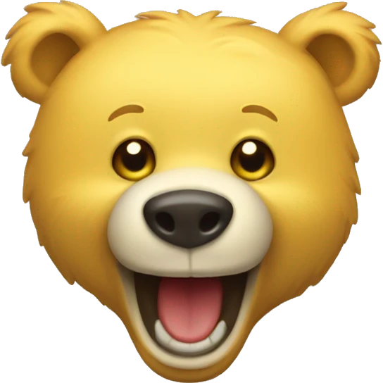 cheerful yellow bear emoji