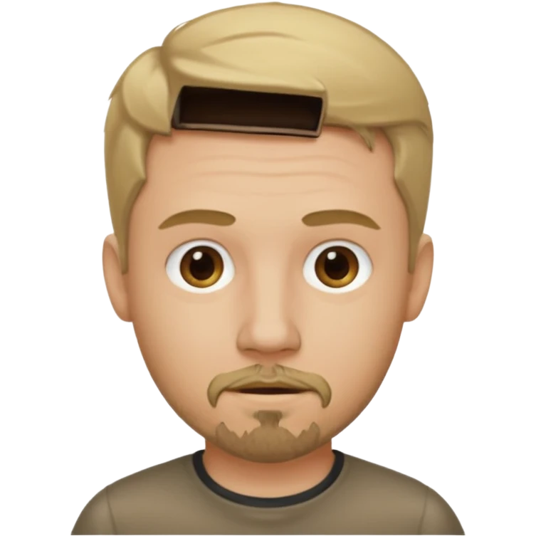 Dirty blonde guy with a small goatee emoji