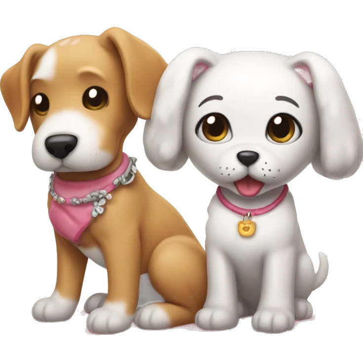 Hello kitty and dog emoji