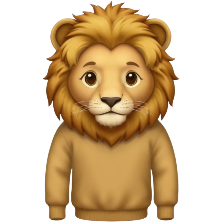 lion wearing  jumper emoji