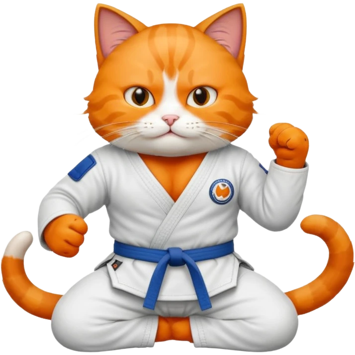 Cat doing Jiu Jitsu  emoji