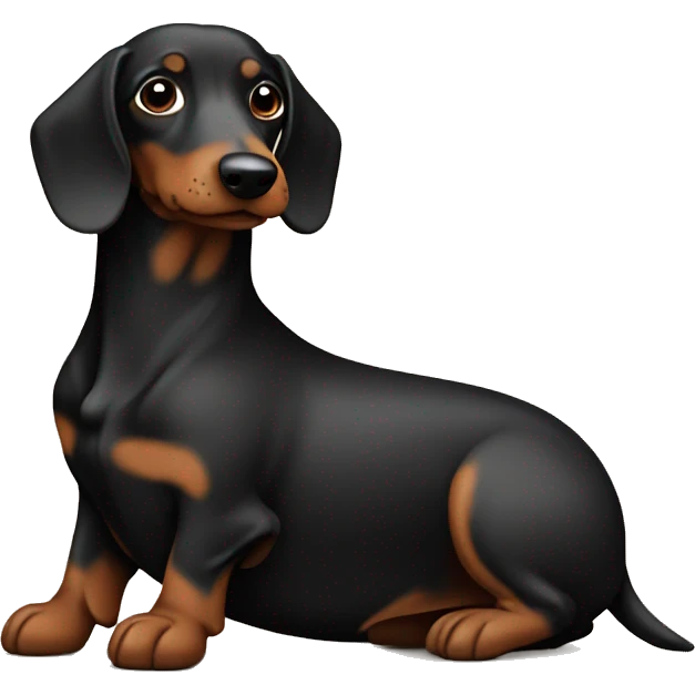 Tan and black sausage dog  emoji