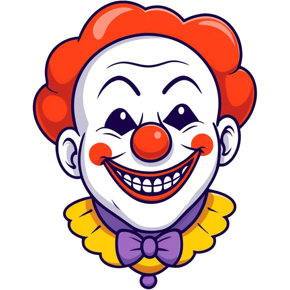 CLOWN WITH A EVIL LAUGH  emoji