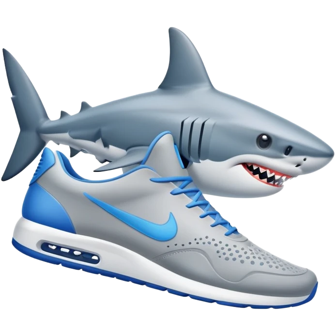 Shark with Nikes emoji