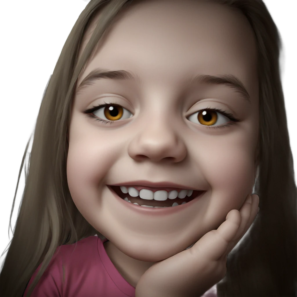 smiling girl in horror theme emoji