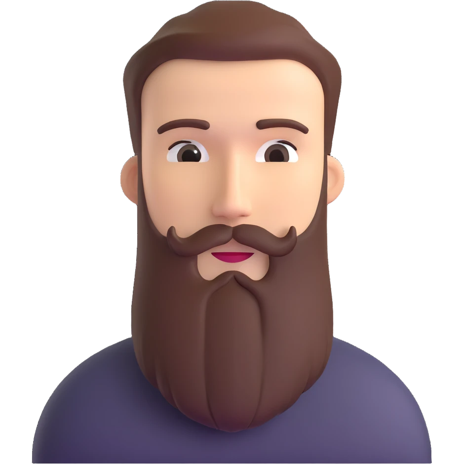 man with beard emoji