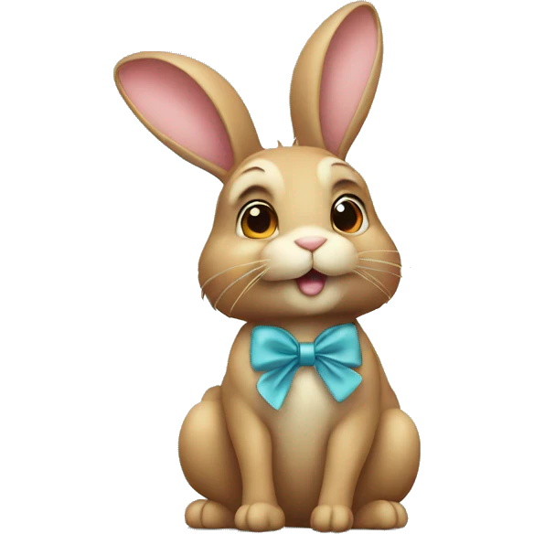 bunny with bow  emoji