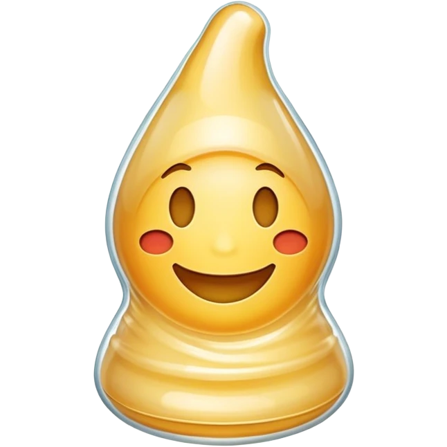 Condom with face emoji