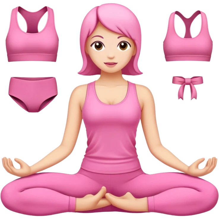 pink yoga set emoji