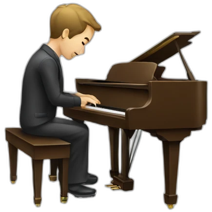 Chat qui joue du piano emoji